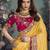 Yellow color designer border soft jacquard saree with designer blouse fabric
