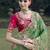 Rama green color designer border soft jacquard saree with designer blouse fabric