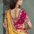 Yellow color designer border soft jacquard saree with designer blouse fabric