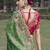 Rama green color designer border soft jacquard saree with designer blouse fabric