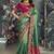 Rama green color designer border soft jacquard saree with designer blouse fabric