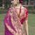 Purple color designer border soft jacquard saree with designer blouse fabric