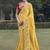 Yellow color designer border soft jacquard saree with designer blouse fabric