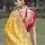 Yellow color designer border soft jacquard saree with designer blouse fabric