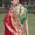 Red color designer border soft jacquard saree with designer blouse fabric