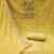 Yellow pure cotton silk sequins dress material with dupatta