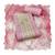 Baby pink pure cotton banarasi handwork dress material with dupatta