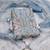 Pastel blue viscose organza sequins dress material with dupatta