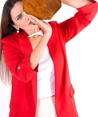 Sitara Sheesham Solid Wood hexagon bag 2