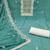 Sea green premium roman cotton embroidery dress material with dupatta