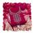 Pink fandy silk sequins dress material with dupatta