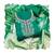 Sea green fandy silk sequins dress material with dupatta