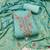 Sea green jaam cotton handwork dress material with dupatta