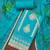 Blue premium roman cotton embroidery dress material with dupatta