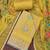 Beige premium roman cotton embroidery dress material with dupatta
