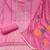 Pink premium roman cotton embroidery dress material with dupatta