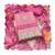 Pink premium roman cotton embroidery dress material with dupatta