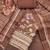 Brown simmer cotton silk embroidery dress material with dupatta