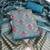 Blue fandy silk sequins dress material with dupatta