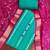 Sea green premium roman cotton embroidery dress material with dupatta