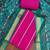 Pink premium roman cotton embroidery dress material with dupatta