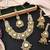 Royal kundan bridal jewelry set – green & gold necklace with heavy look earrings and maang tikka
