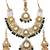 Royal kundan bridal jewelry set – green & gold necklace with heavy look earrings and maang tikka