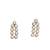 Mehendi polish double line cz diamond necklace set with earrings – beautiful look for her