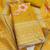 Mustard simmer cotton silk embroidery dress material with dupatta