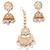 Elegant kundan bridal choker necklace, jhumka earrings & maang tikka | pearl beaded beautiful indian wedding jewelry