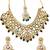 Royal kundan bridal necklace set with green beads, earrings & maang tikka | indian jewelry with pearl & stone detailing