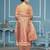 Dusty rose viscose organza weaving dress material with dupatta
