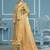 Olive green viscose organza weaving dress material with dupatta