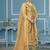 Olive green viscose organza weaving dress material with dupatta