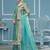 Sea green viscose organza weaving dress material with dupatta