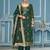 Bottle green modal banarasi weaving dress material with dupatta