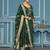 Bottle green modal banarasi weaving dress material with dupatta