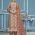 Rust viscose organza embroidery dress material with dupatta