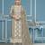 Light grey viscose organza embroidery dress material with dupatta