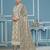 Light grey viscose organza embroidery dress material with dupatta