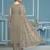Light grey viscose organza embroidery dress material with dupatta