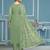 Pista green viscose organza embroidery dress material with dupatta