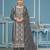 Dark grey viscose organza embroidery dress material with dupatta
