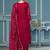 Maroon viscose organza sequins dress material with dupatta