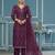 Blue viscose organza sequins dress material with dupatta