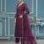 Blue viscose organza sequins dress material with dupatta