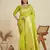 Light green color zari woven kanjivaram silk saree with blouse