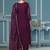 Blue viscose organza sequins dress material with dupatta