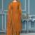 Yellow viscose organza sequins dress material with dupatta