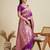 Light purple color zari woven kanjivaram silk saree with blouse